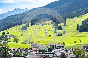 Alpine village in spring