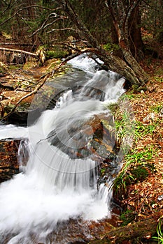 alpine waterfall