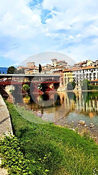 Alpines Bridge in Bassano del Grappa Veneto, Italy