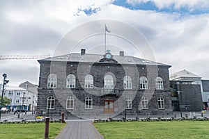 Alpingishusid, unicameral parliament of Iceland in Reykjavik, Iceland photo