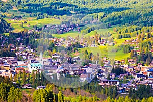 Alpne green landscape of Cortina d` Ampezzo photo