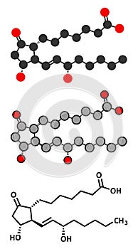 Alprostadil (prostaglandin E1) erectile dysfunction drug, chemical structure photo