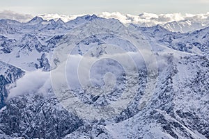 Alps in Austrian, aerial view