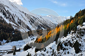 Alps autumn landscape