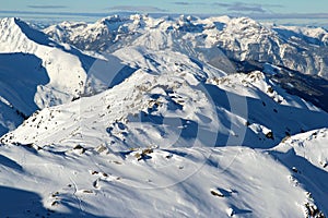 alps edges full of the snow