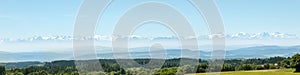 The Alps faraway, german Black forest in the front, Panorama