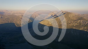 Alps, France - Drone - Aerial Panorama of French Alps Mountain at Morning