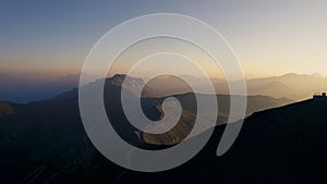 Alps, France - Drone - Panoramic of Peaks of French Alps by a Sunny Morning