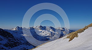 Alps of Italy. Landscape of mountain seen from Diavolo di Tenda photo