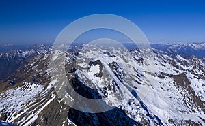 Alps of Italy view from Diaolo di Tenda photo