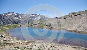 Alps - Lake Forcola - Livigno, Italy photo