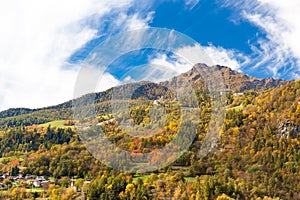 The Alps: landscape in fall season