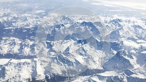 Alps mountainrange from above photo