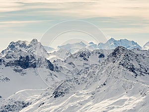 Alps mountains above Davos
