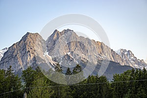 Alps, mountains with stormy skies, leaden heavy skies