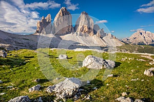 Alps Mountains - Tre Cime di Lavaredo Mountains at summer, Dolomites Alps, Italy