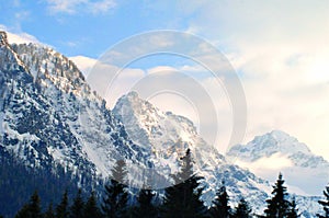 Alps mountains in winter