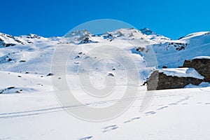 Alps mountains in winter