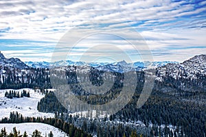 Alps mountains in winter, Austria