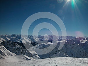 The Alps seen from Davos, Switzerland photo