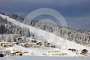 Alps ski piste