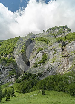 The Alps in summer, France. Mountain