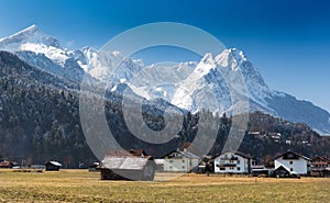 Alps, view from Loisach Valley, Garmisch-Partenkirchen