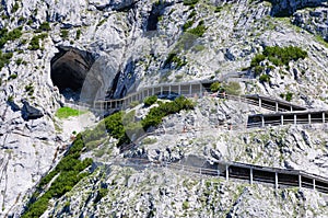 Alps and the way to the Eisriesenwelt (Ice cave) in Werfen, Austria