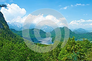 Alpsee lake at Hohenschwangau near Munich in Bavaria