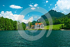 Alpsee lake at Hohenschwangau near Munich in Bavaria