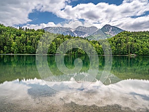 Alpsee near fuessen, bavaria, germany