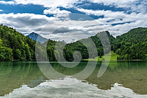 alpsee near fuessen, bavaria, germany