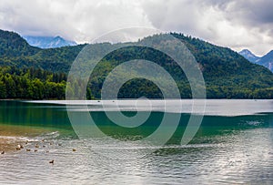 Alpsee nearby Neuschwanstein Castle, Bavaria, Germany