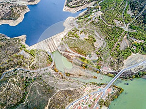 Alqueva Dam on Guadiana river in Alentejo, Portugal