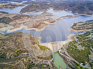 Alqueva Dam on Guadiana river in Alentejo, Portugal photo