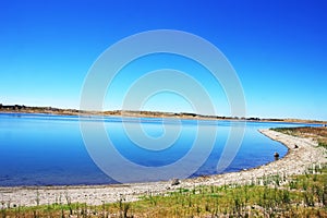 Alqueva lake near Mourao village, Portugal photo