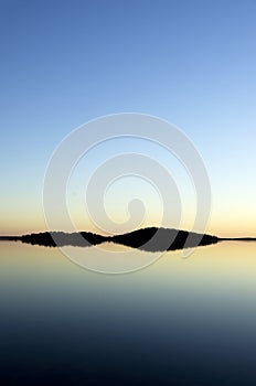 Alqueva lake at sunset. photo