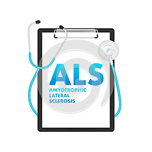 ALS Amyotrophic Lateral Sclerosis - progressive nervous system disease. Amyotrophic lateral sclerosis. Day background