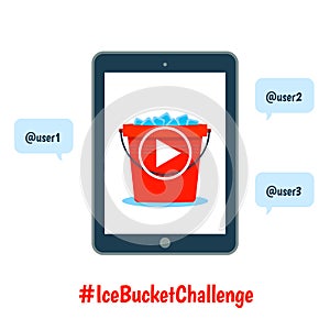 Als ice bucket challenge concept