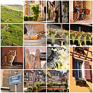 Alsace, France collage