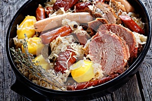 The Alsace sauerkraut, named choucroute in french