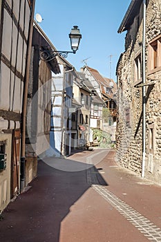 Alsace street with flowers