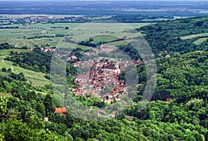 Alsace view from the top of hill