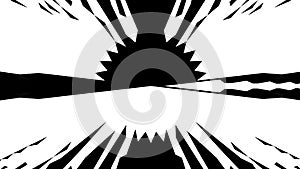 Abstrat Jagged Grayscale Psychedelic Illustration