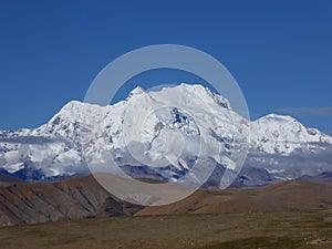 Mount Shishapangma Xixabangma in Chinese from the China 318 Highway, Tibet Autonomous Region photo