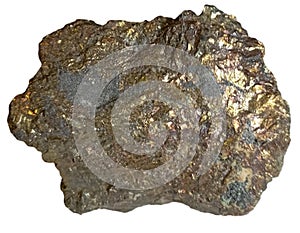 Chalcopyrite specimen, an ore of copper and iron