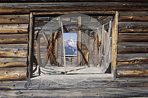 Alta ghost town with San Juan Mountains near Telluride, CO