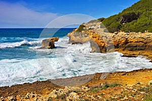 Altafulla beach near Tarragona, Costa Dorada, Catalonia