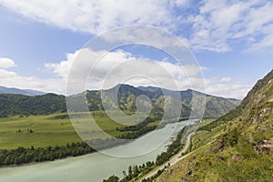 Altai mountains. Katun river.
