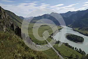 Altai mountains, Katun river